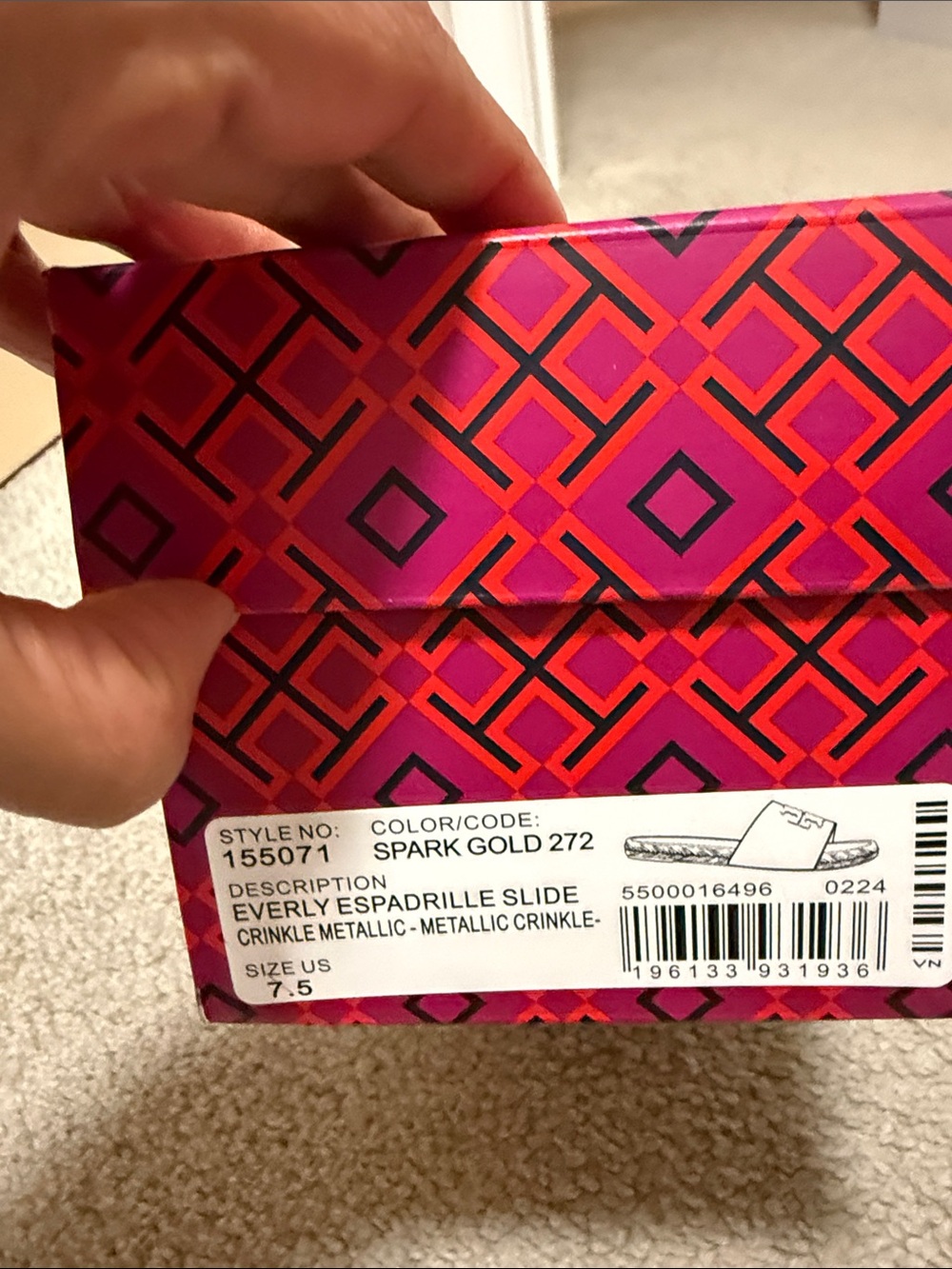 Tory Burch Metallic Logo Slide Sandals - Picture 8 of 8